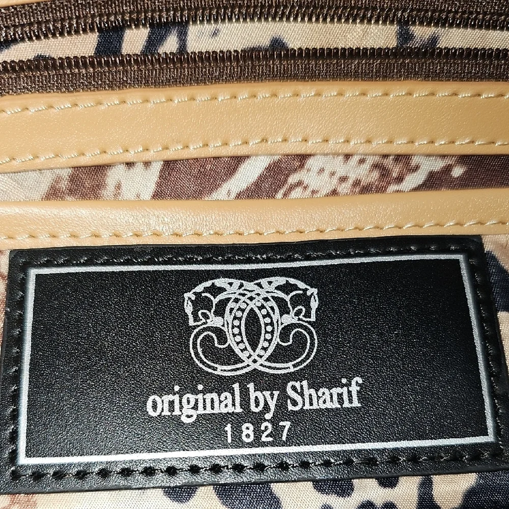 Sharif Original By Sharif 1827 Soft Hobo Bag & Pouch Clean Animal Print Interior